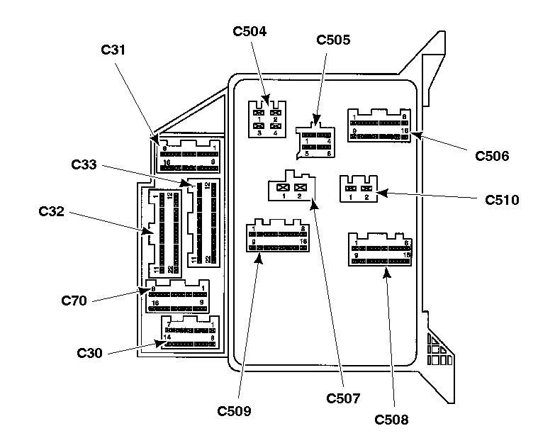 Ford Mondeo Fuse Diagram - Fusebox Rear - Ford Mondeo Fuse Diagram