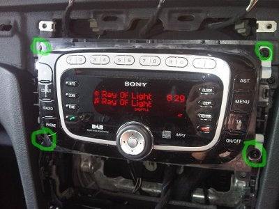 Galaxy head unit removal (centre trim and sony stereo ... ford stereo diagram 